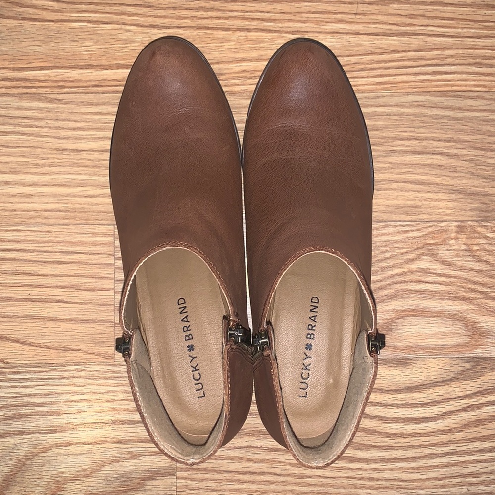 Lucky Brand-Women's Basel Leather Booties 8.5